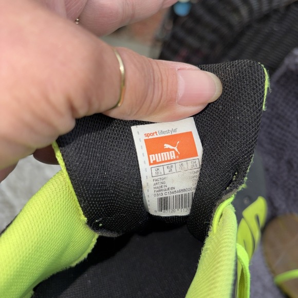 Puma evoSPEED 1.2 Sala Futsal Indoor Soccer Shoes 10 1/2 Black/Fluorescent EUC - Picture 6 of 7